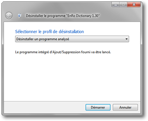 Total Uninstall - désinstaller le programme analysé