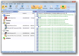 Total Uninstall - Journal de désinstallation