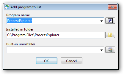 Add program to list
