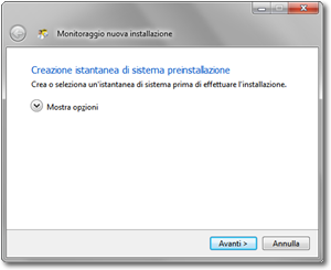 Total Uninstall - Avvia processo di monitoraggio