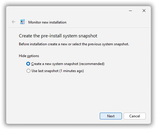 Total Uninstall - Begin monitoring process